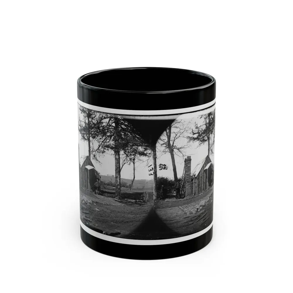 Brandy Station, Virginia. Specimen Of Officers Quarters. Army Of The Potomac (U.S. Civil War) Black Coffee Mug-11oz-Go Mug Yourself