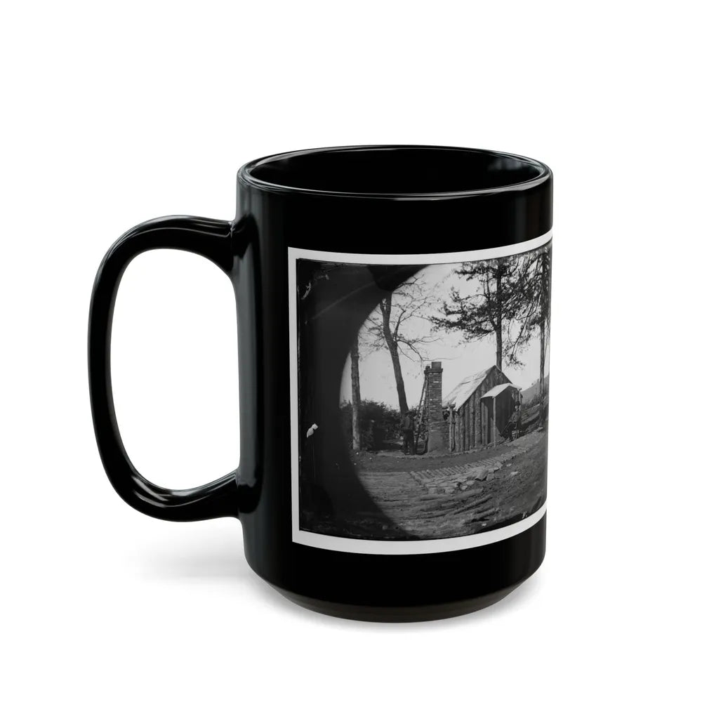 Brandy Station, Virginia. Specimen Of Officers Quarters. Army Of The Potomac (U.S. Civil War) Black Coffee Mug-Go Mug Yourself