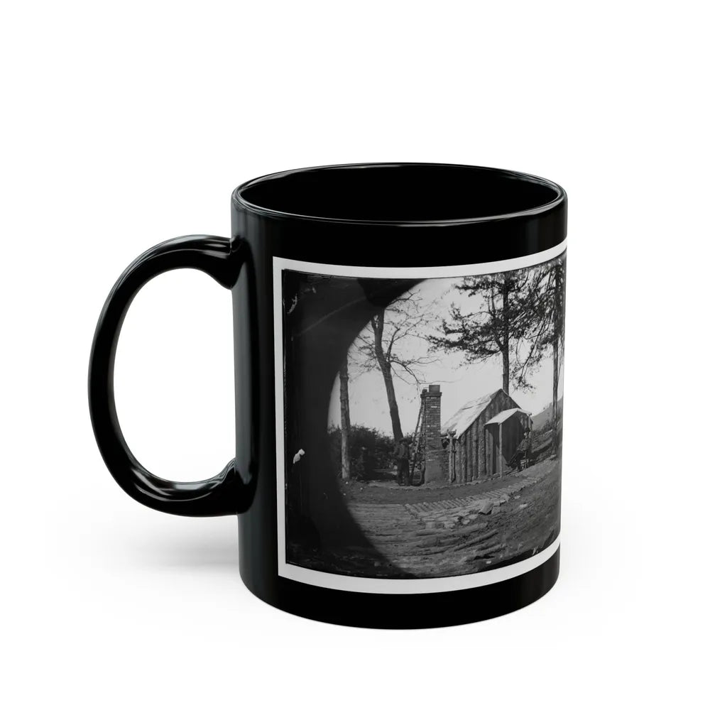 Brandy Station, Virginia. Specimen Of Officers Quarters. Army Of The Potomac (U.S. Civil War) Black Coffee Mug-Go Mug Yourself