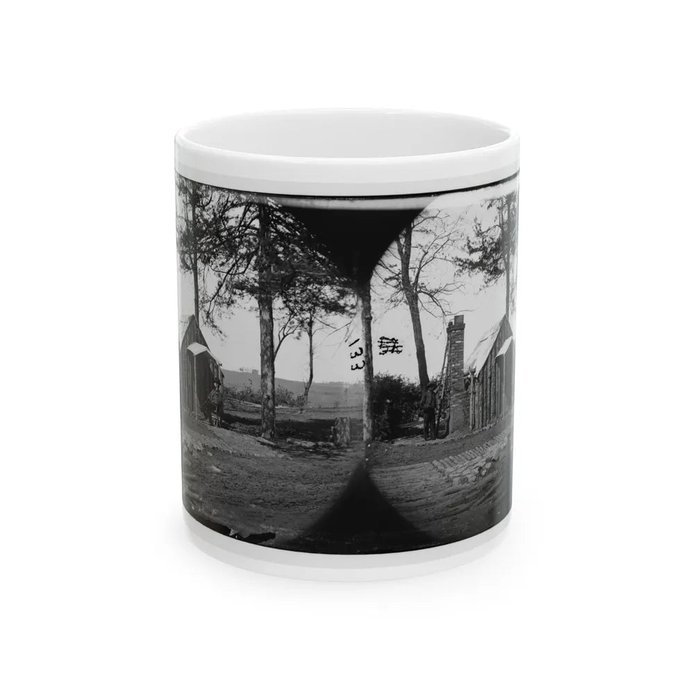 Brandy Station, Virginia. Specimen Of Officers Quarters. Army Of The Potomac (U.S. Civil War) White Coffee Mug-11oz-Go Mug Yourself