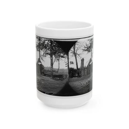 Brandy Station, Virginia. Specimen Of Officers Quarters. Army Of The Potomac (U.S. Civil War) White Coffee Mug-15oz-Go Mug Yourself