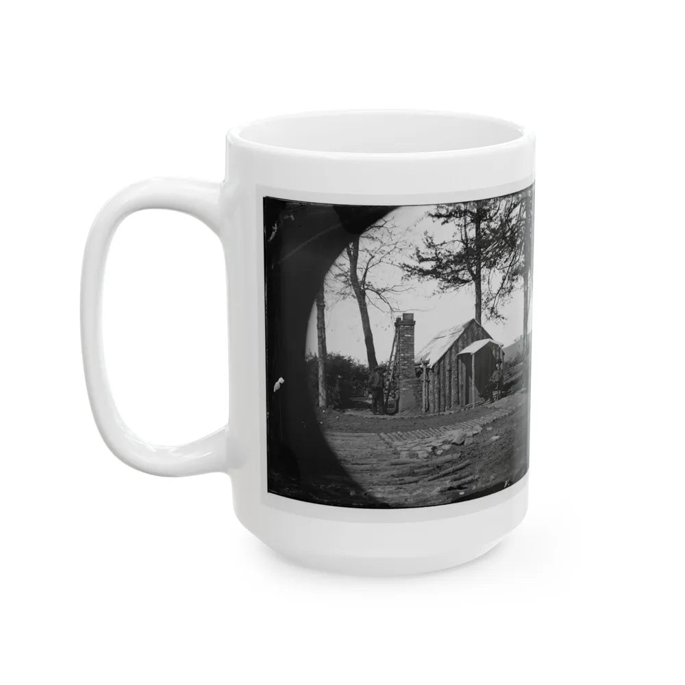 Brandy Station, Virginia. Specimen Of Officers Quarters. Army Of The Potomac (U.S. Civil War) White Coffee Mug-Go Mug Yourself