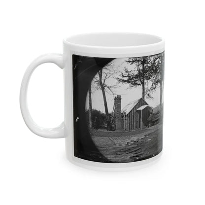 Brandy Station, Virginia. Specimen Of Officers Quarters. Army Of The Potomac (U.S. Civil War) White Coffee Mug-Go Mug Yourself