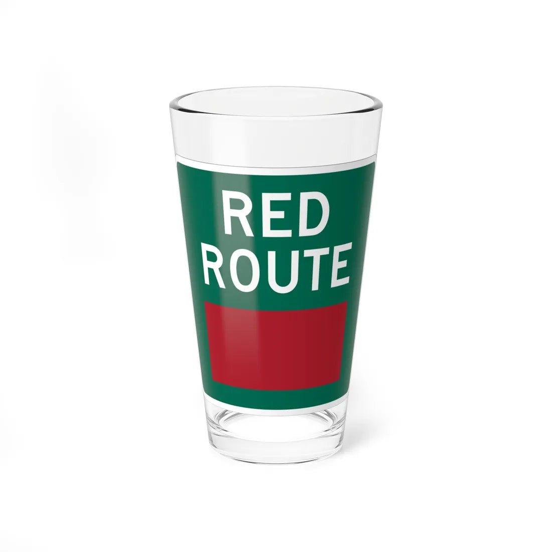 Branson Red Route (Missouri) (Road Sign) Pint Glass 16oz 16oz - Go Mug Yourself