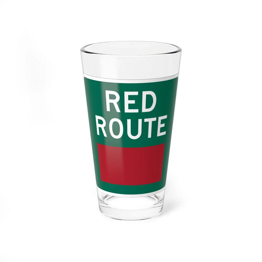 Branson Red Route (Missouri) (Road Sign) Pint Glass 16oz 16oz - Go Mug Yourself