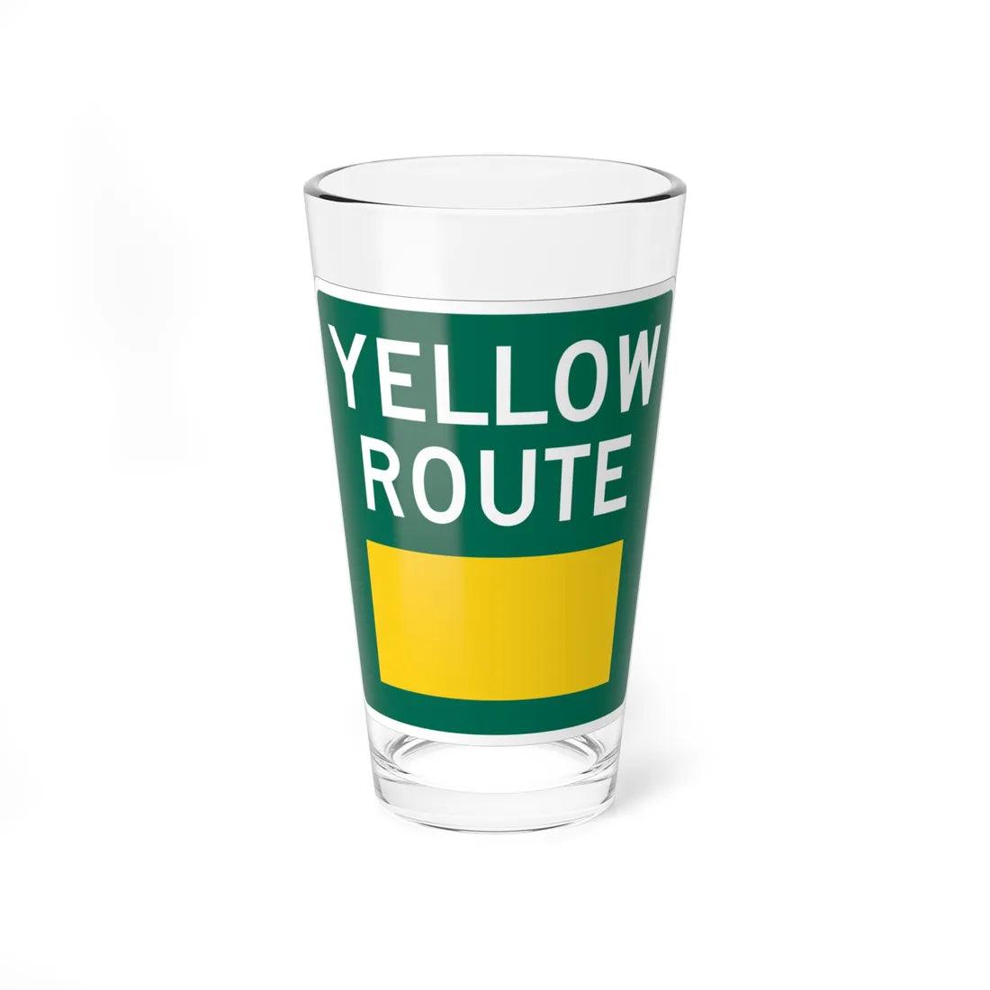Branson Yellow Route (Missouri) (Road Sign) Pint Glass 16oz 16oz - Go Mug Yourself