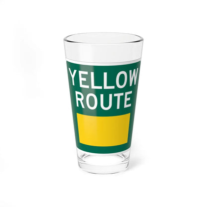 Branson Yellow Route (Missouri) (Road Sign) Pint Glass 16oz 16oz - Go Mug Yourself
