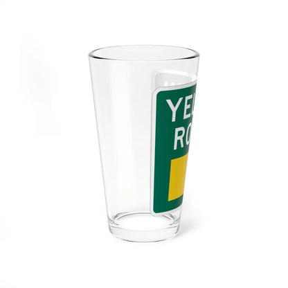 Branson Yellow Route (Missouri) (Road Sign) Pint Glass 16oz - Go Mug Yourself