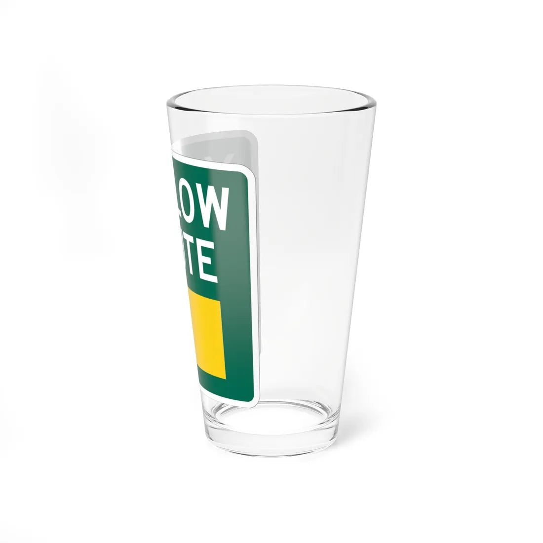 Branson Yellow Route (Missouri) (Road Sign) Pint Glass 16oz - Go Mug Yourself