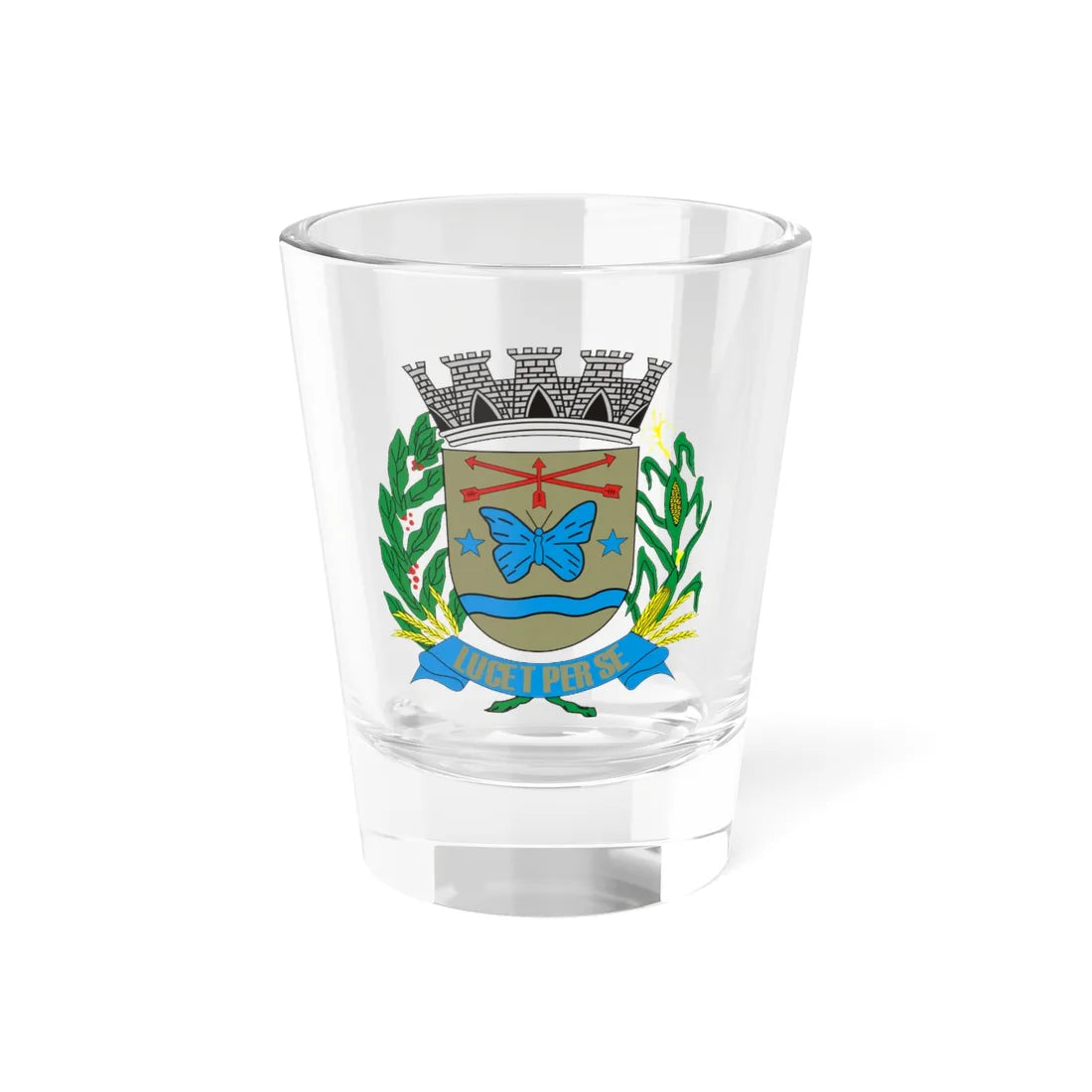Brasao BadyBassit SaoPaulo Brasil (Brazil) (Coat of Arms) Shot Glass 1.5oz 1.5oz - Go Mug Yourself