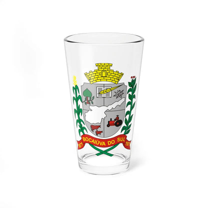 Brasao BocaiuvadoSul Parana Brasil (Brazil) (Coat of Arms) Pint Glass 16oz 16oz - Go Mug Yourself