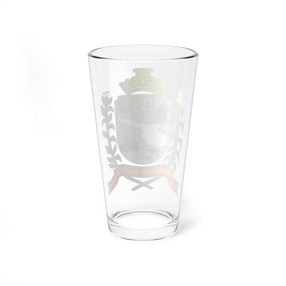 Brasao BocaiuvadoSul Parana Brasil (Brazil) (Coat of Arms) Pint Glass 16oz - Go Mug Yourself