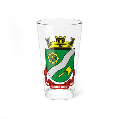 Brasao Brusque SantaCatarina Brasil (Brazil) (Coat of Arms) Pint Glass 16oz 16oz - Go Mug Yourself