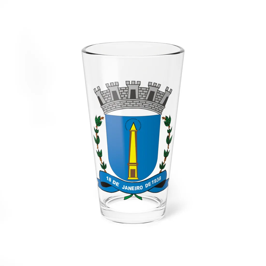 Brasao CornelioProcopio Parana Brasil (Brazil) (Coat of Arms) Pint Glass 16oz 16oz - Go Mug Yourself