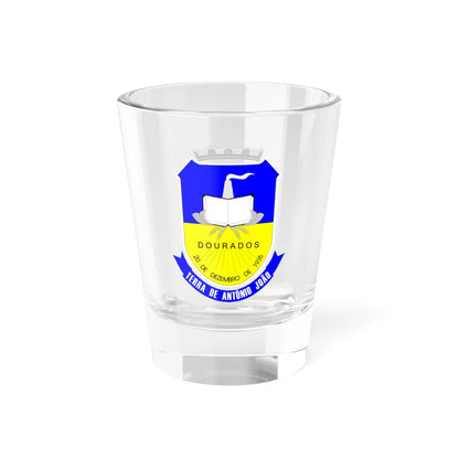 Brasao Dourados MatoGrossodoSul Brasil (Brazil) (Coat of Arms) Shot Glass 1.5oz 1.5oz - Go Mug Yourself
