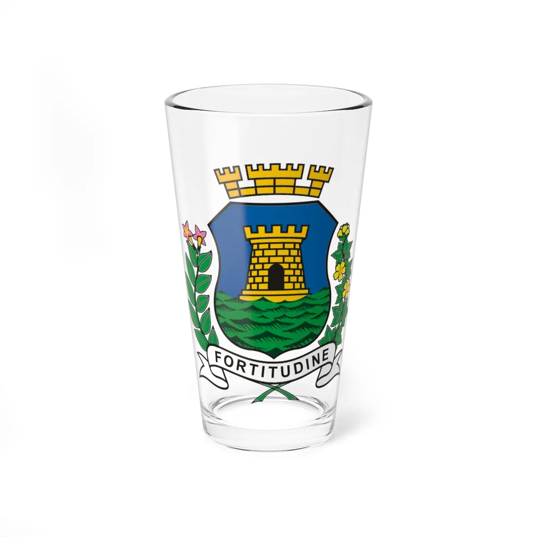 Brasao Fortaleza Ceara Brasil new (Brazil) (Coat of Arms) Pint Glass 16oz 16oz - Go Mug Yourself