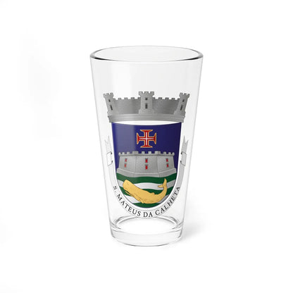 Brasao-freguesia-sao-mateus (Portugal) (Coat of Arms) Pint Glass 16oz - Go Mug Yourself
