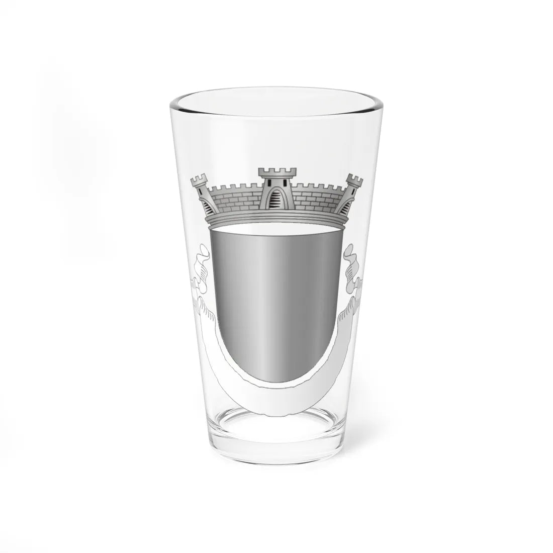 Brasao freguesia vazio esc cinza2 (Portugal) (Coat of Arms) Pint Glass 16oz 16oz - Go Mug Yourself