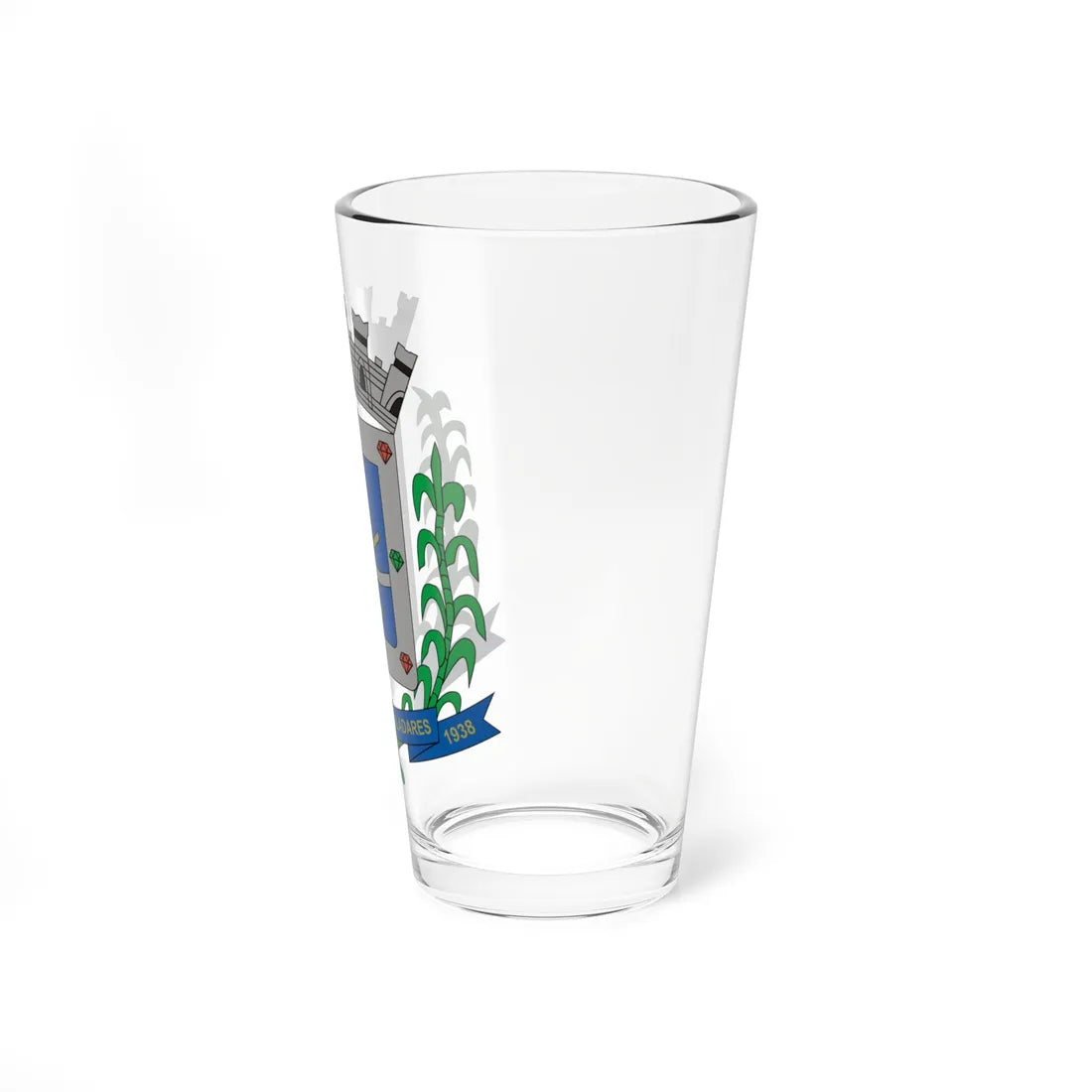 Brasao GovernadorValadares MinasGerais Brasil (Brazil) (Coat of Arms) Pint Glass 16oz - Go Mug Yourself