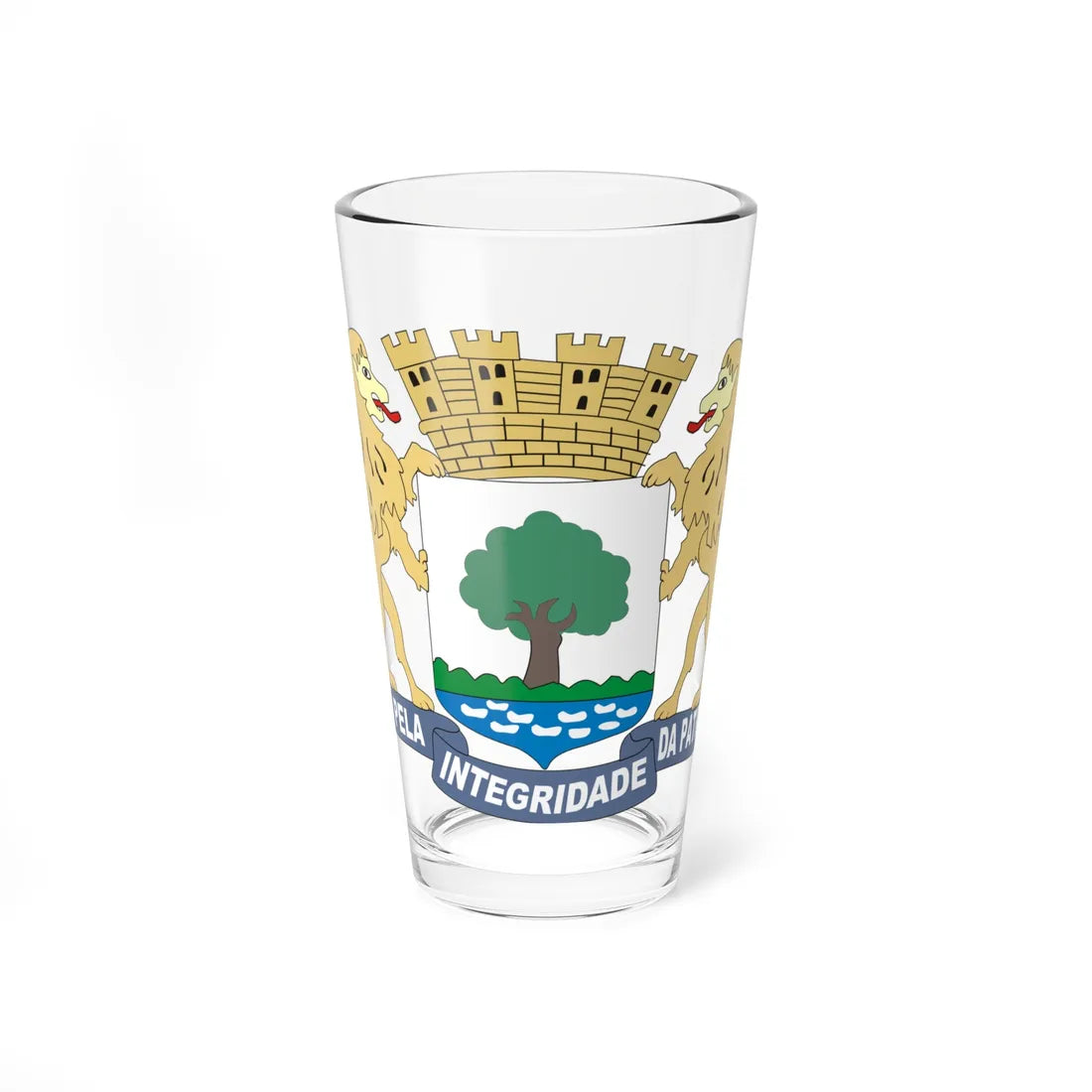 Brasao JaboataodosGuararapes Pernambuco Brasil (Brazil) (Coat of Arms) Pint Glass 16oz 16oz - Go Mug Yourself