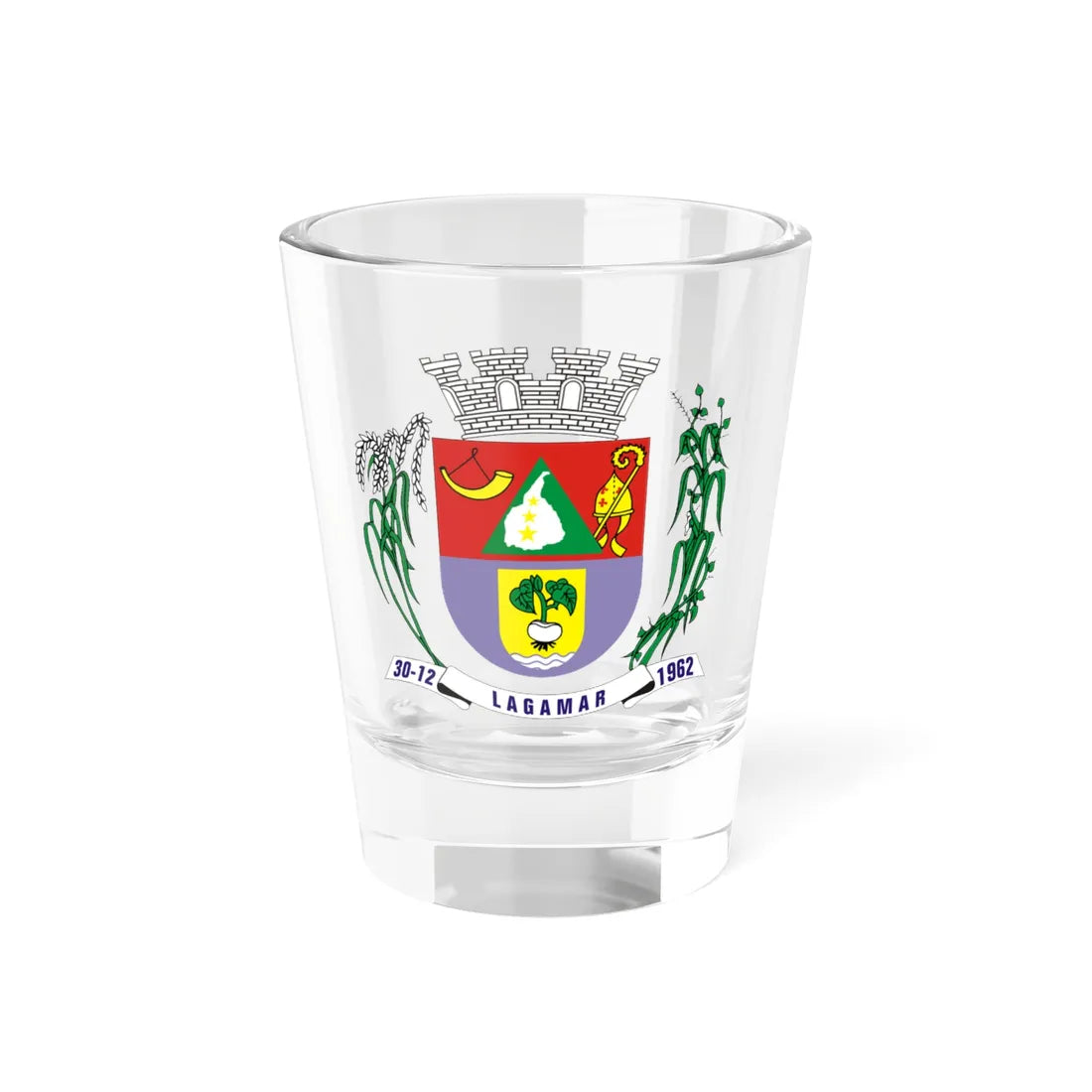 Brasao Lagamar MinasGerais Brasil (Brazil) (Coat of Arms) Shot Glass 1.5oz 1.5oz - Go Mug Yourself