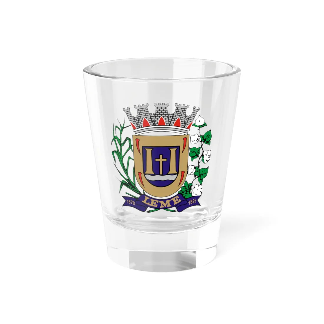Brasao Leme SaoPaulo Brasil (Brazil) (Coat of Arms) Shot Glass 1.5oz 1.5oz - Go Mug Yourself