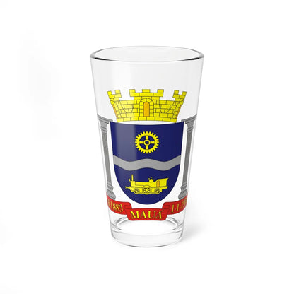 Brasao Maua SaoPaulo Brasil (Brazil) (Coat of Arms) Pint Glass 16oz 16oz - Go Mug Yourself