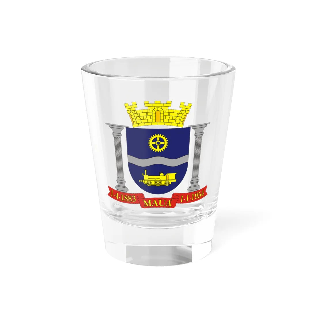 Brasao Maua SaoPaulo Brasil (Brazil) (Coat of Arms) Shot Glass 1.5oz 1.5oz - Go Mug Yourself