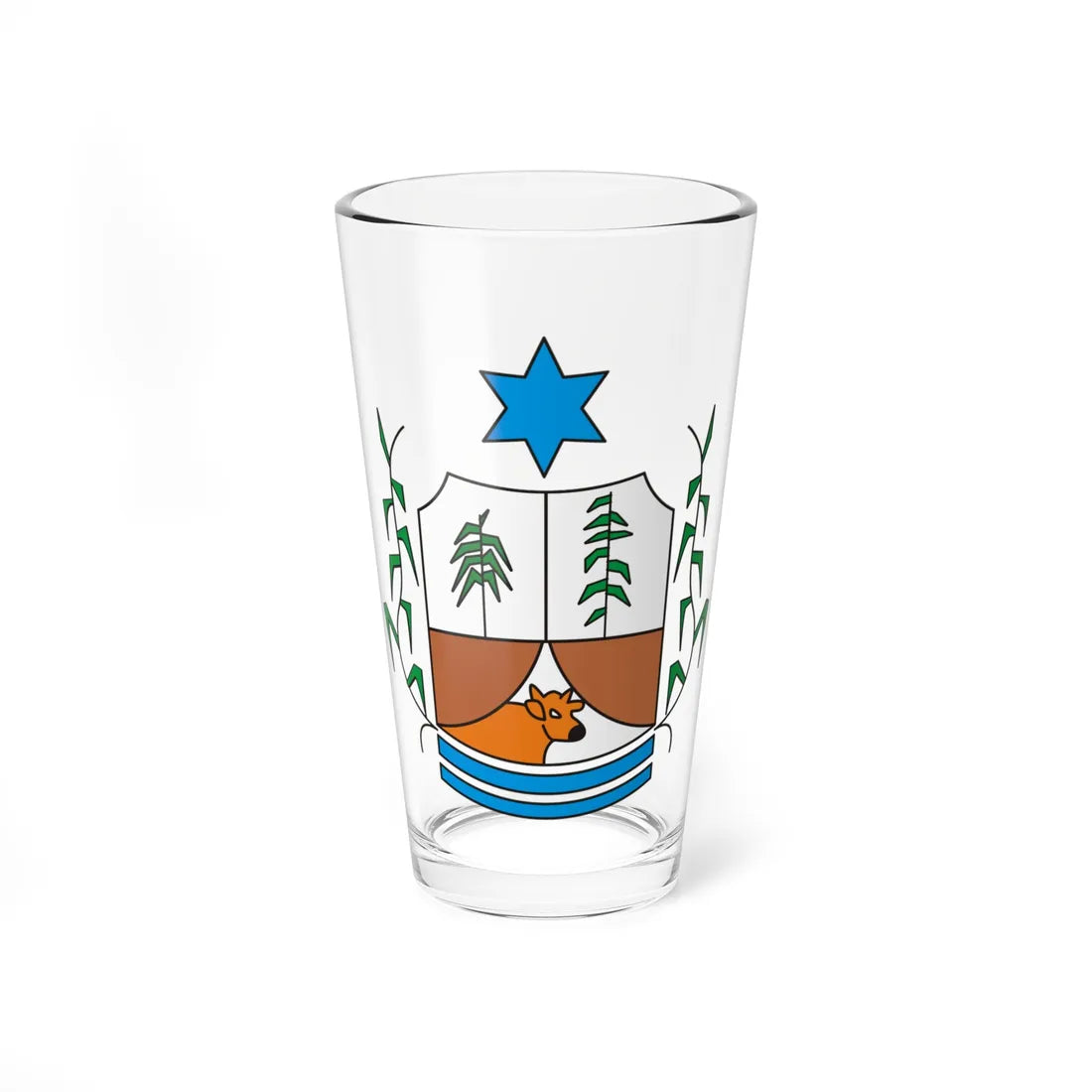Brasao municipio doverlandia (Brazil) (Coat of Arms) Pint Glass 16oz 16oz - Go Mug Yourself