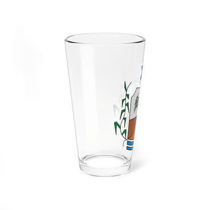 Brasao municipio doverlandia (Brazil) (Coat of Arms) Pint Glass 16oz - Go Mug Yourself