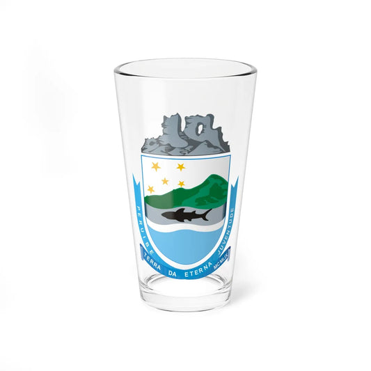 Brasao Peruibe SaoPaulo Brasil (Brazil) (Coat of Arms) Pint Glass 16oz 16oz - Go Mug Yourself