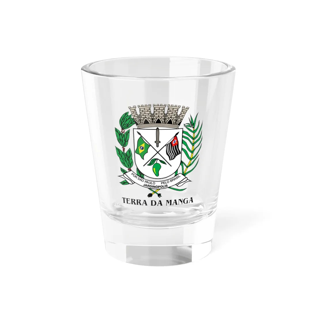 BrasaoJardinopolisSP (Brazil) (Coat of Arms) Shot Glass 1.5oz 1.5oz - Go Mug Yourself