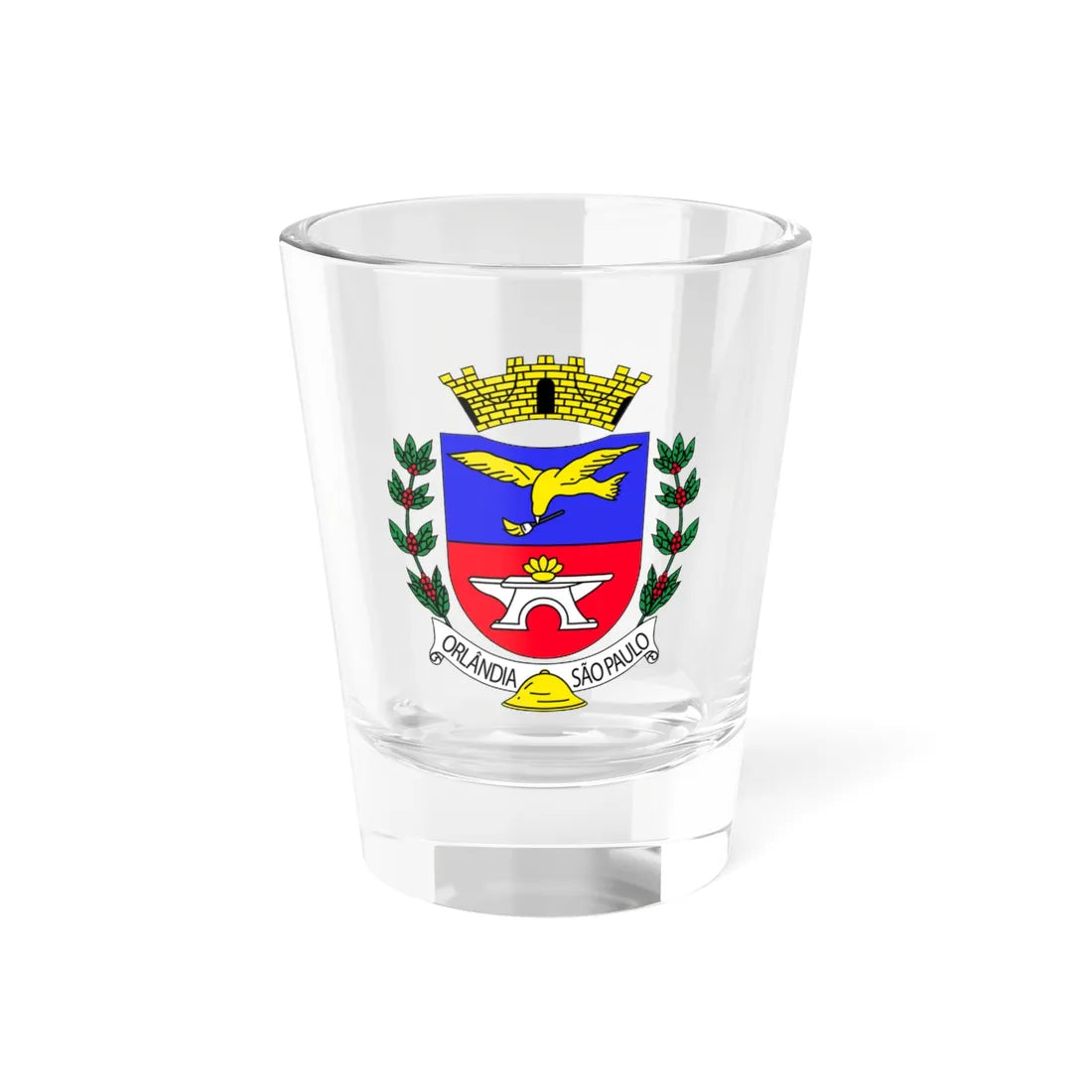 BrasaoOrlandia (Brazil) (Coat of Arms) Shot Glass 1.5oz 1.5oz - Go Mug Yourself