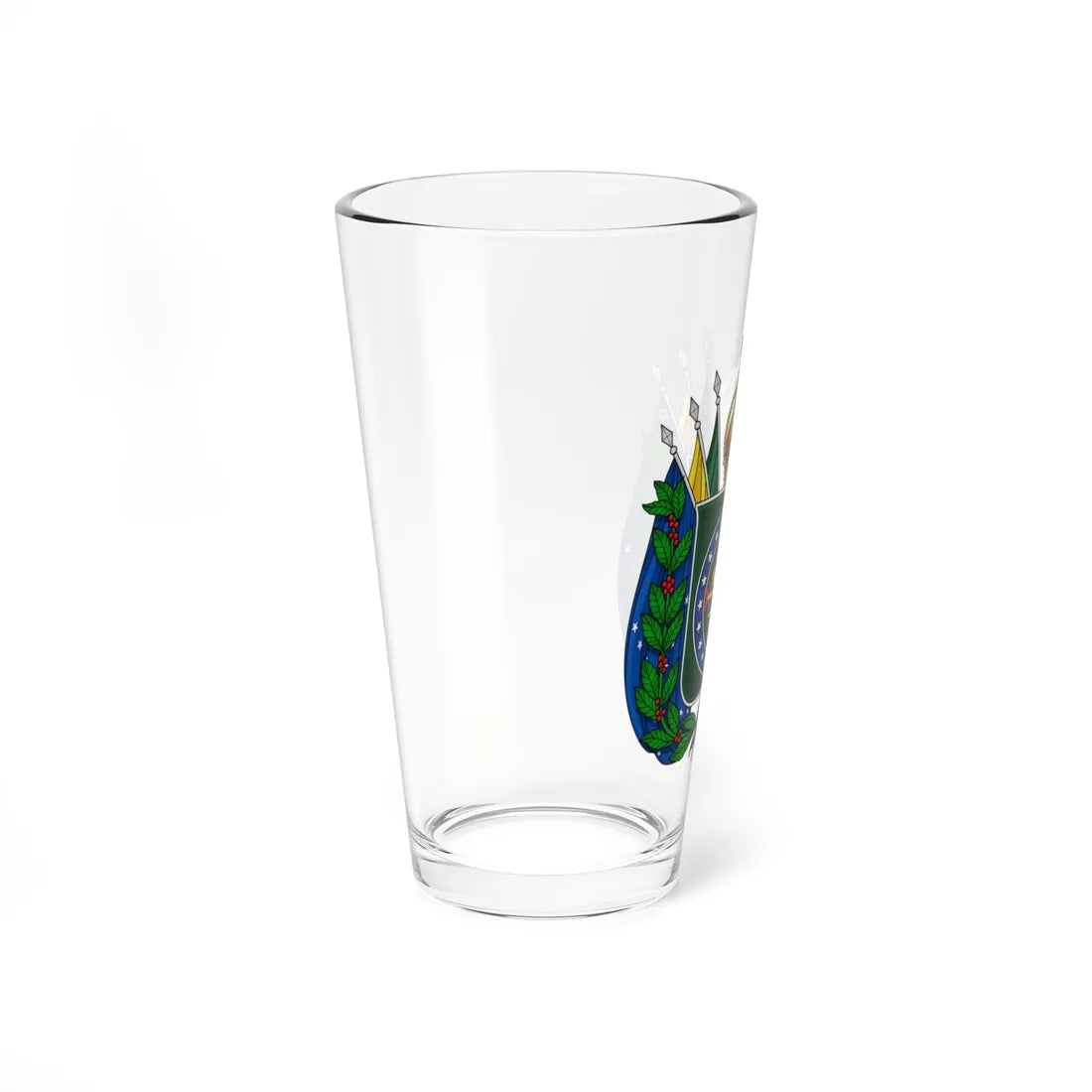 Brasões históricos em museus brasão militar (Brazil) (Coat of Arms) Pint Glass 16oz - Go Mug Yourself