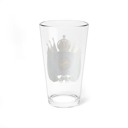 Brasões históricos em museus brasão militar (Brazil) (Coat of Arms) Pint Glass 16oz - Go Mug Yourself