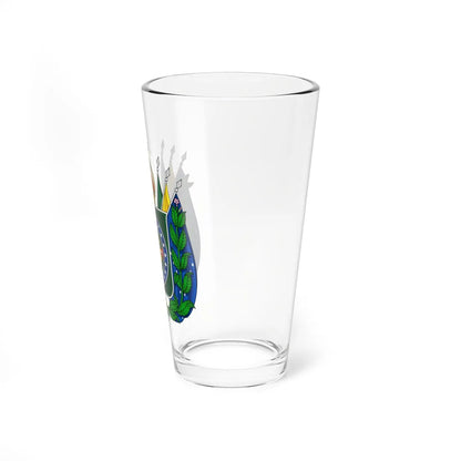Brasões históricos em museus brasão militar (Brazil) (Coat of Arms) Pint Glass 16oz - Go Mug Yourself