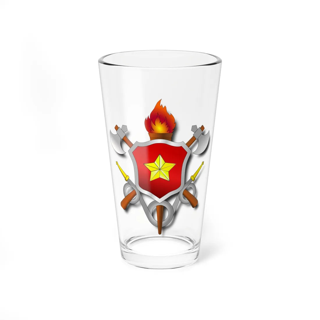 Brasão CBMDF (Brazil) (Coat of Arms) Pint Glass 16oz 16oz - Go Mug Yourself