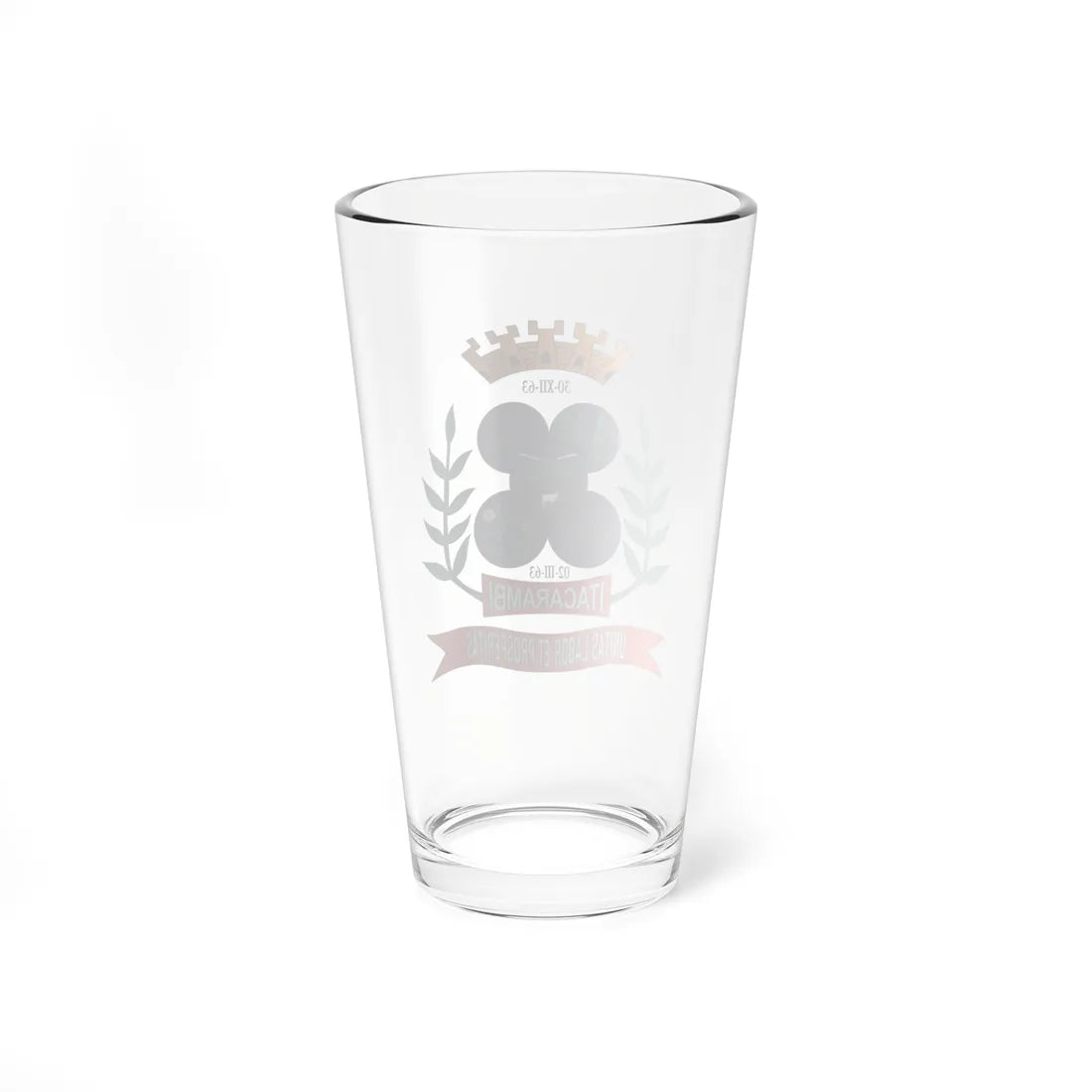 Brasão da Bandeira da Cidade de Itacarambi (Brazil) (Coat of Arms) Pint Glass 16oz - Go Mug Yourself