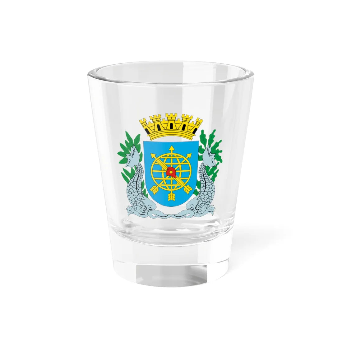 Brasão da cidade do Rio de Janeiro (Brazil) (Coat of Arms) Shot Glass 1.5oz 1.5oz - Go Mug Yourself