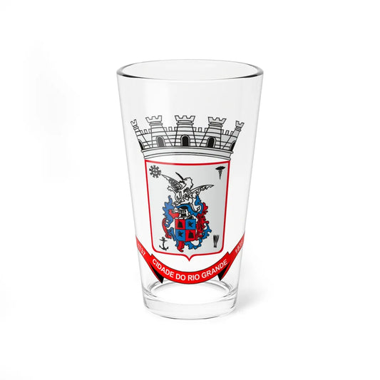 Brasão da Cidade do Rio Grande (Brazil) (Coat of Arms) Pint Glass 16oz 16oz - Go Mug Yourself