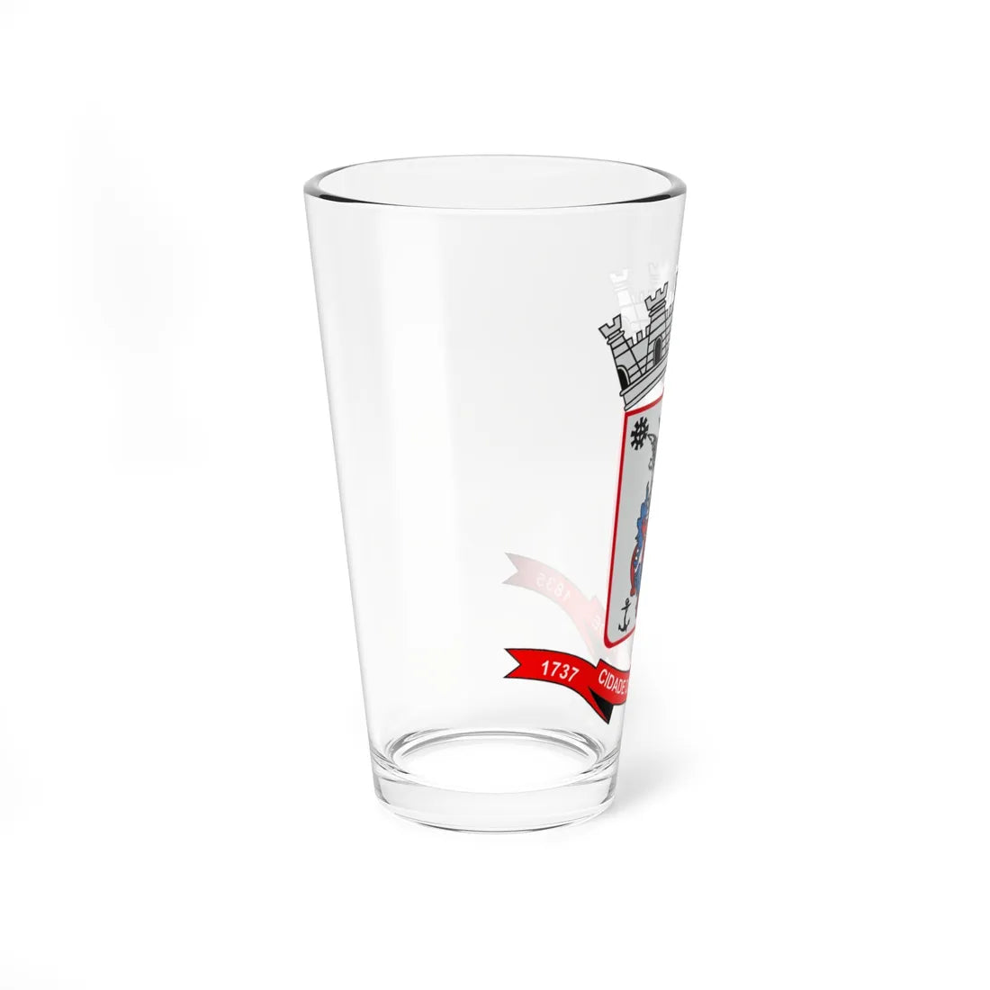 Brasão da Cidade do Rio Grande (Brazil) (Coat of Arms) Pint Glass 16oz - Go Mug Yourself