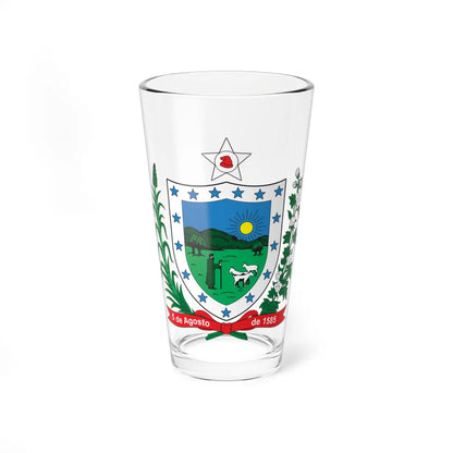 Brasão da Paraíba (Brazil) (Coat of Arms) Pint Glass 16oz 16oz - Go Mug Yourself