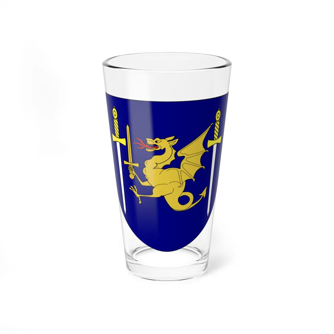 Brasão da Policia Judiciaria Militar portuguesa sem ornamentos exteriores (Portugal) (Coat of Arms) Pint Glass 16oz 16oz - Go Mug Yourself