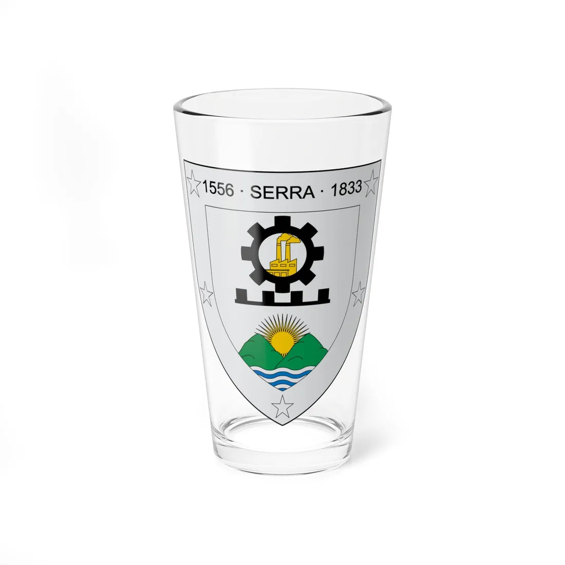 Brasão da Serra - ES (Brazil) (Coat of Arms) Pint Glass 16oz 16oz - Go Mug Yourself