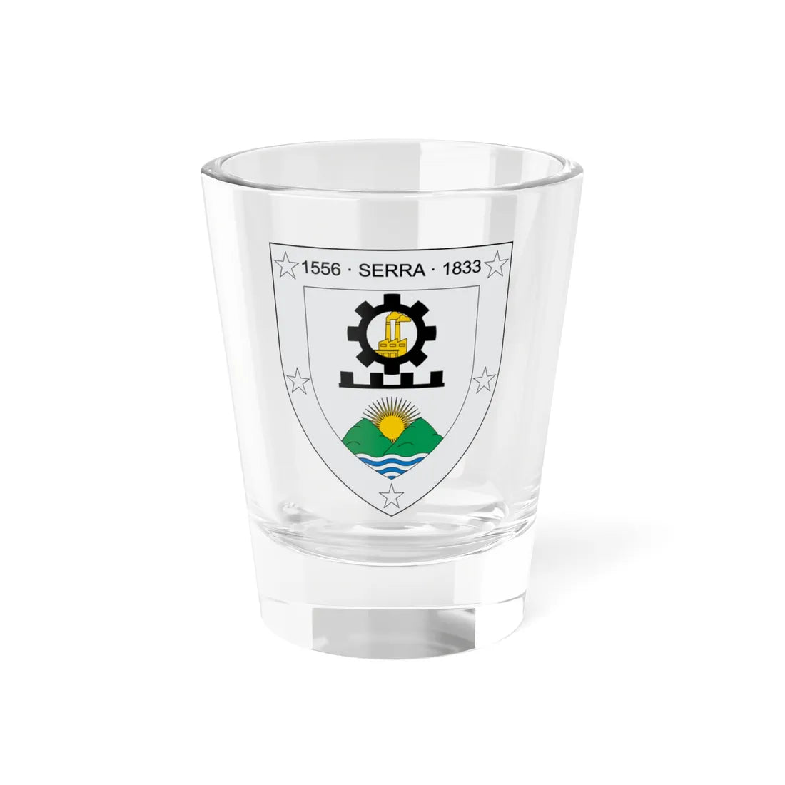 Brasão da Serra - ES (Brazil) (Coat of Arms) Shot Glass 1.5oz 1.5oz - Go Mug Yourself