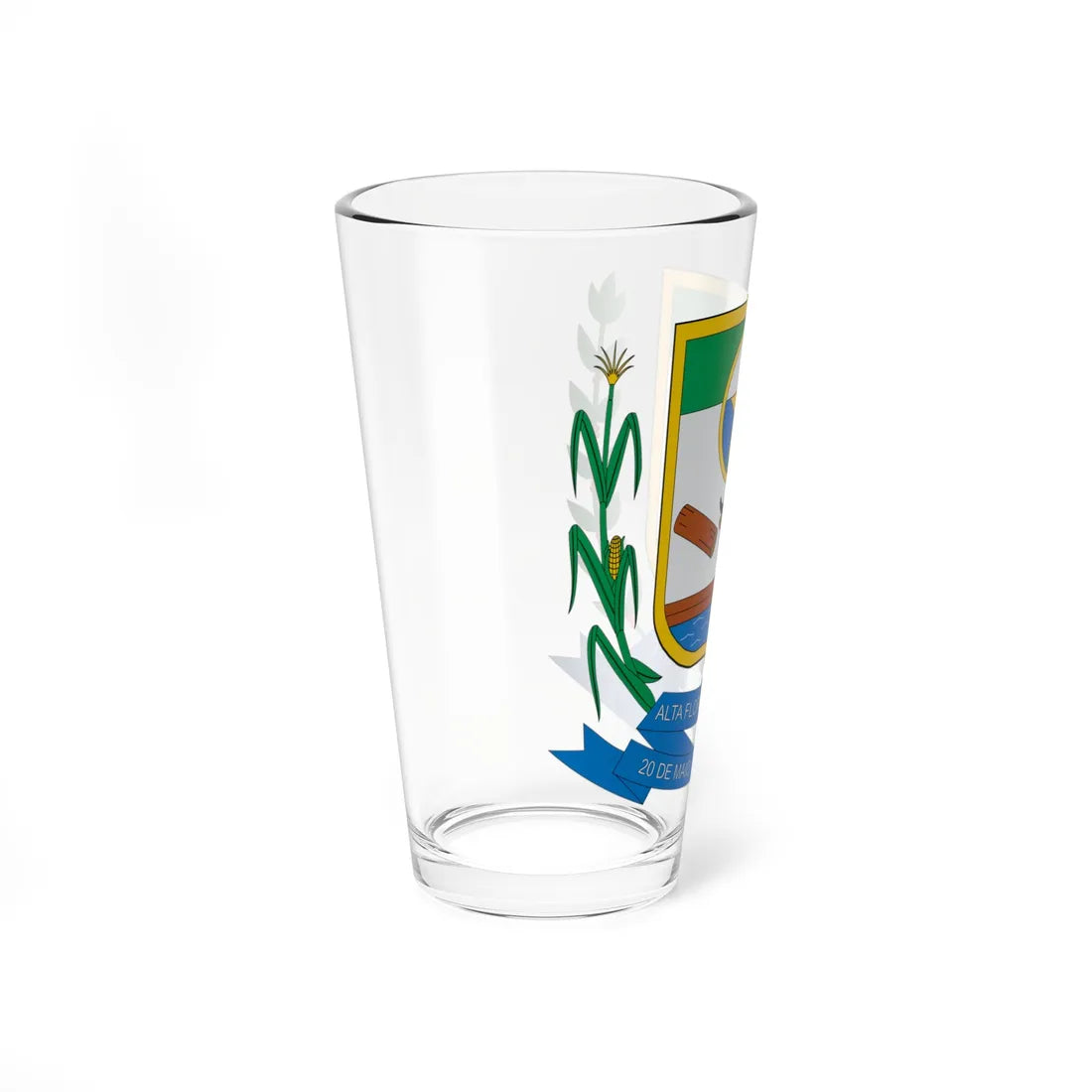 Brasão de Alta Floresta do Oeste - RO (Brazil) (Coat of Arms) Pint Glass 16oz - Go Mug Yourself