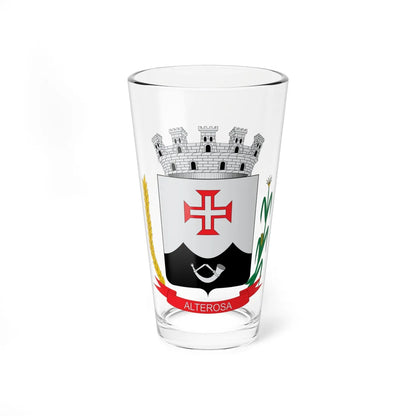 Brasão de Alterosa - MG (Brazil) (Coat of Arms) Pint Glass 16oz 16oz - Go Mug Yourself