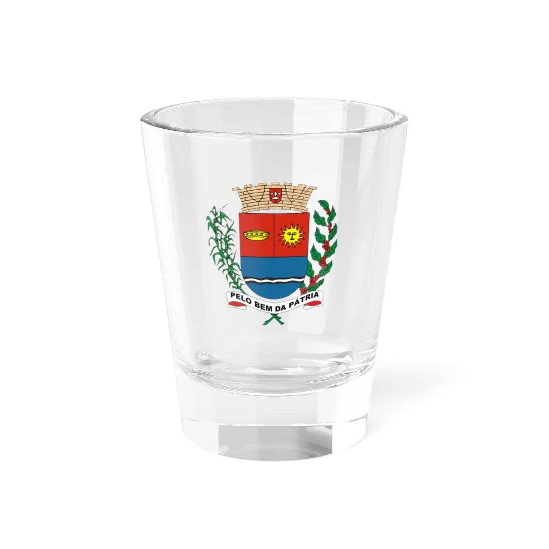 Brasão de Araras (Brazil) (Coat of Arms) Shot Glass 1.5oz 1.5oz - Go Mug Yourself