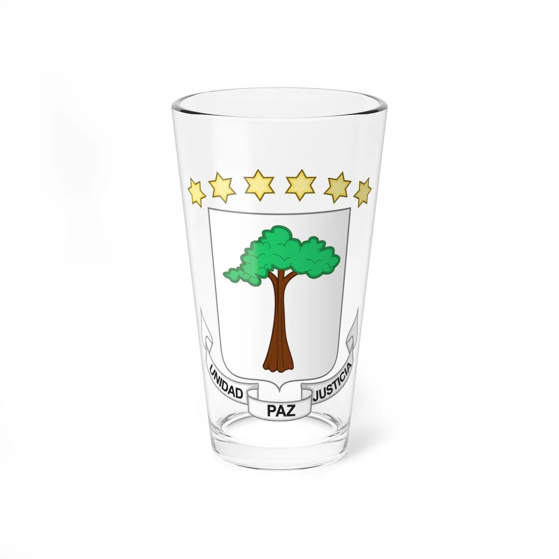 Brasão de armas da Guiné Equatorial (Equatorial Guinea) (Coat of Arms) Pint Glass 16oz 16oz - Go Mug Yourself
