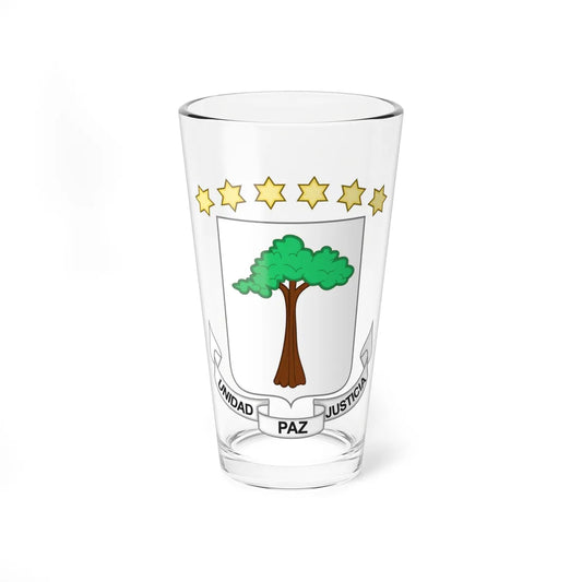 Brasão de armas da Guiné Equatorial (Equatorial Guinea) (Coat of Arms) Pint Glass 16oz 16oz - Go Mug Yourself